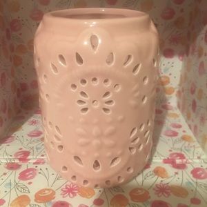 Baby pink candle holders